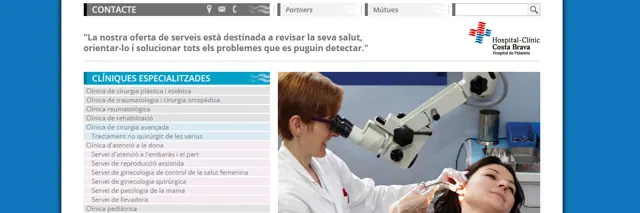 Nou lloc web de l'Hospital-Clínic Costa Brava (Hospital de Palamós)