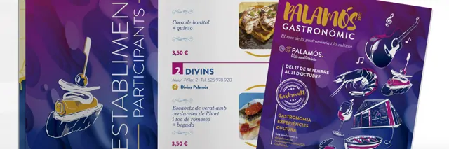 Disseny gràfic i impressió del Palamós Gastronòmic 2021